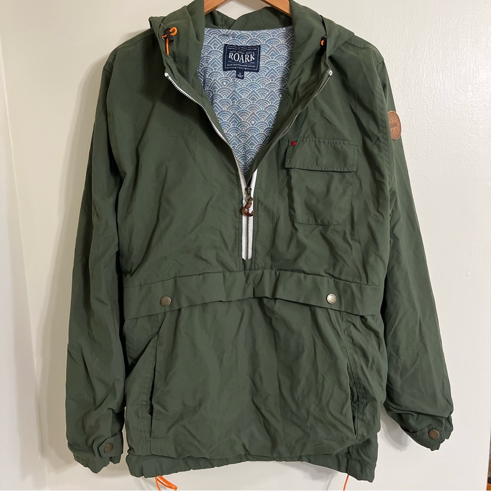 Roark jacket pullover hooded army green men’s large